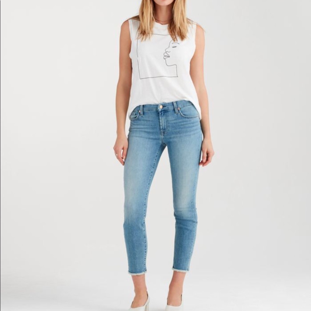 7 for all mankind Kimmie Crop